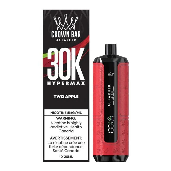 Al Fakher Crown Bar 30k HyperMax Disposable Vape - Two Apple