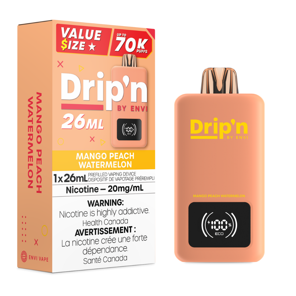Dripn By Envi 70K Disposable Vape - Mango Peach Watermelon (26mL)