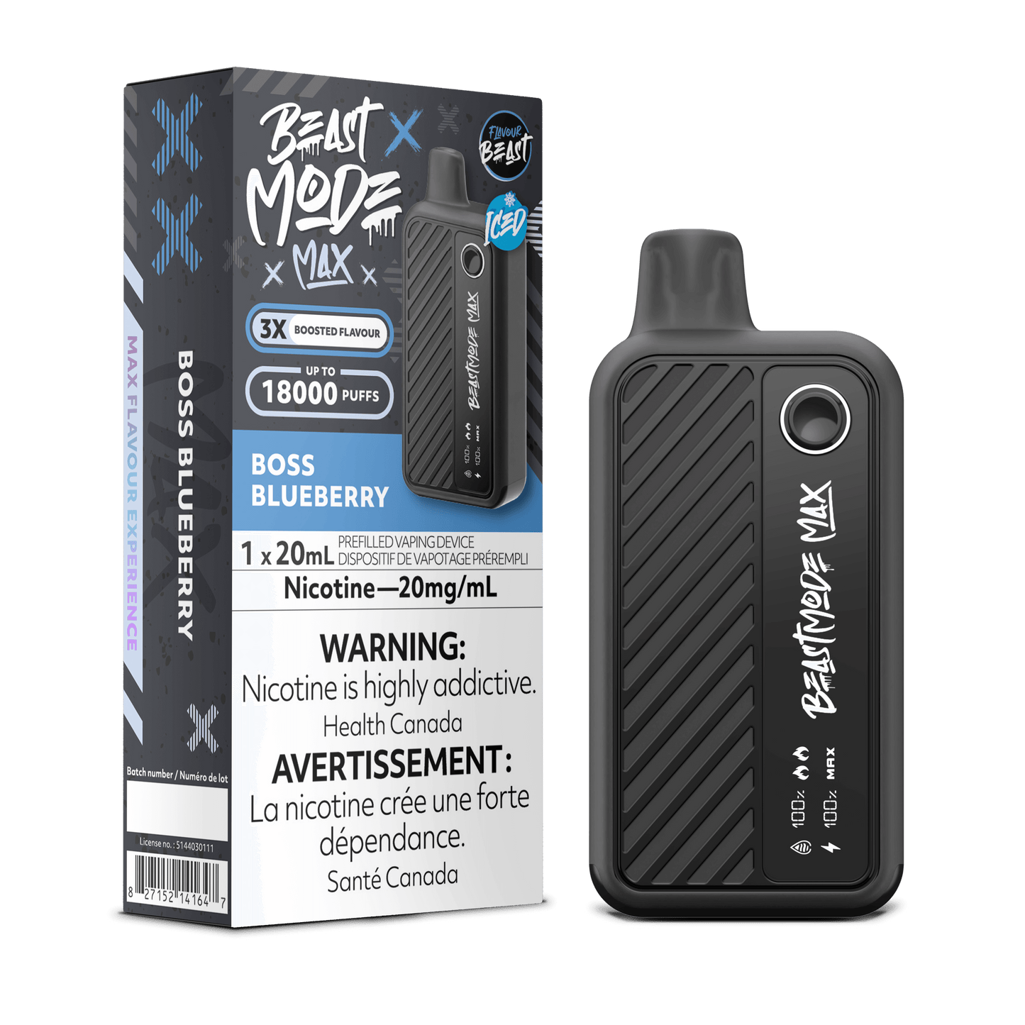 Flavour Beast Beast Mode Max 18K Disposable Vape - Boss Blueberry Iced