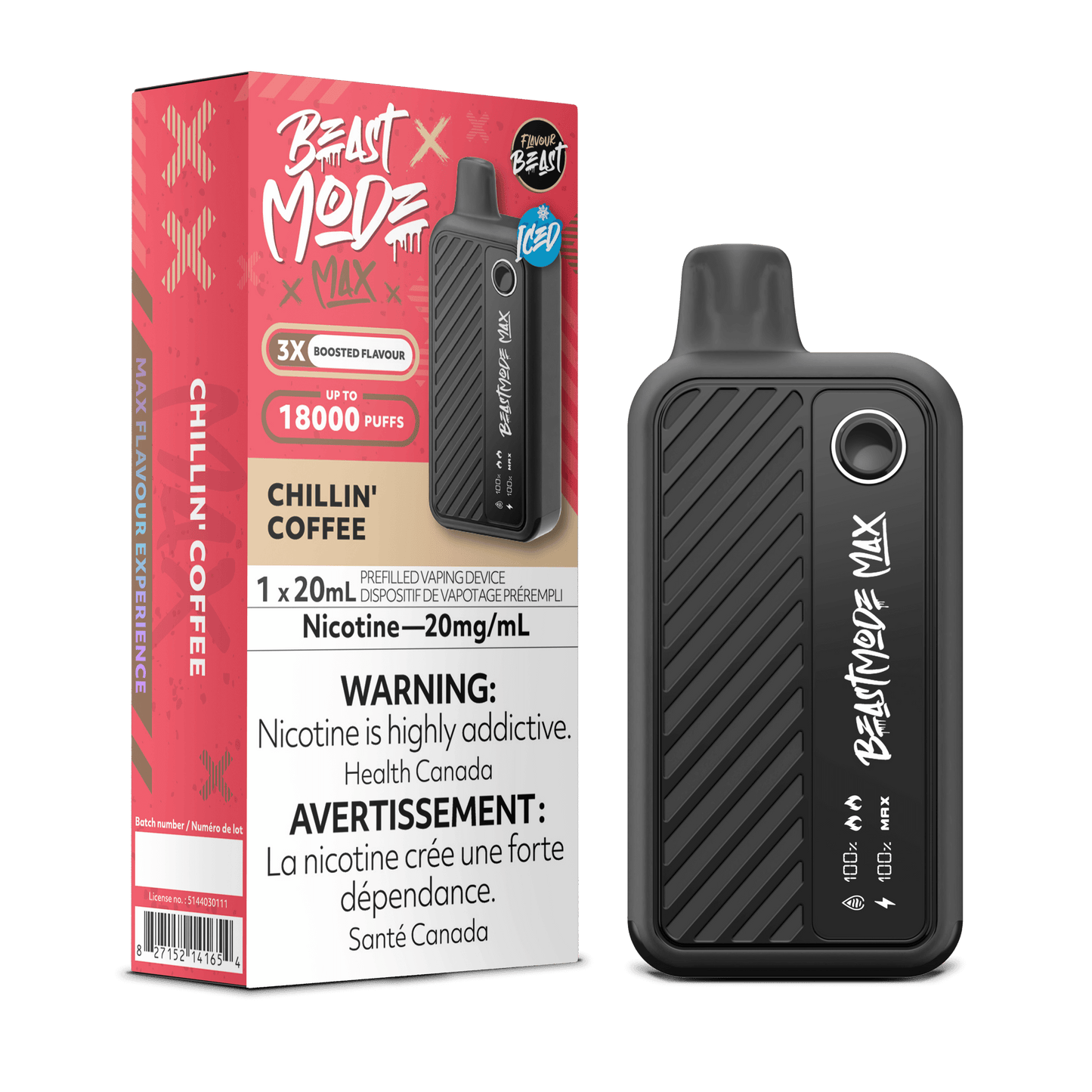 Flavour Beast Beast Mode Max 18K Disposable Vape - Chillin Coffee Iced