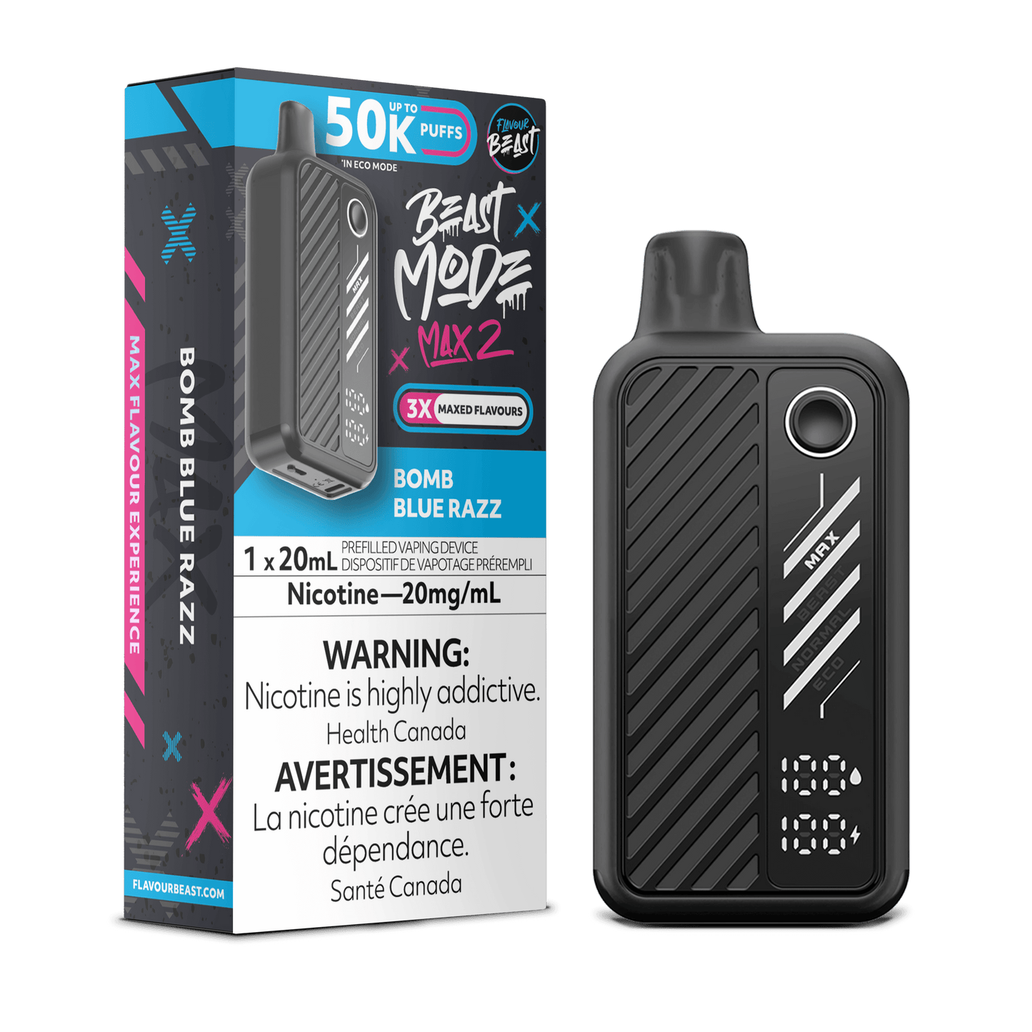 Flavour Beast Beast Mode Max 2 50K Disposable Vape - Bomb Blue Razz