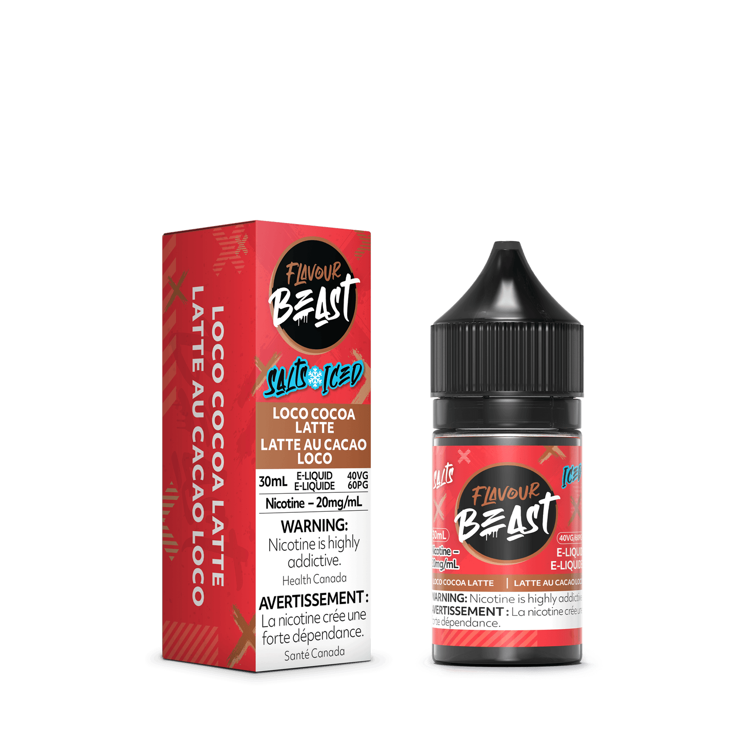 Flavour Beast ICE Salt Nic Vape Juice - Loco Cocoa Latte (30ml)