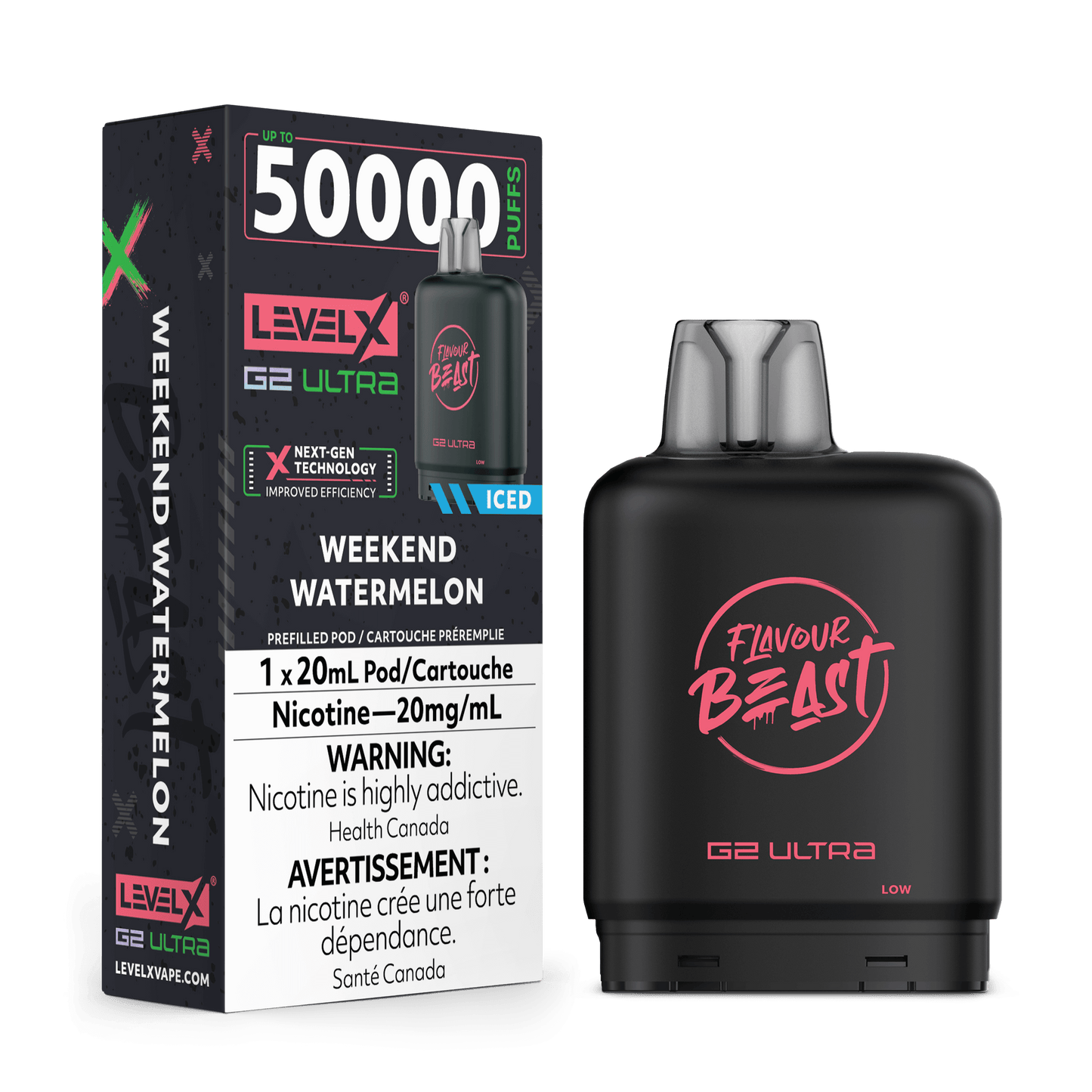 Level X Flavour Beast G2 Ultra 50K Vape Pod - Weekend Watermelon