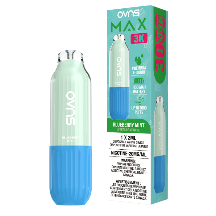 OVNS Max 3k Puffs Disposable Vape - Blueberry Mint