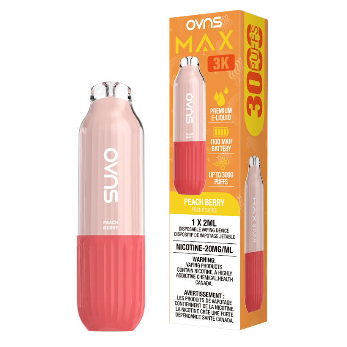 OVNS Max 3k Puffs Disposable Vape - Peach Berry