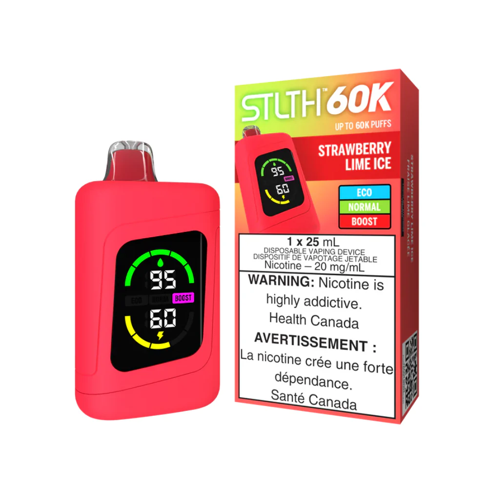 STLTH 60K Disposable Vape (25mL) - Strawberry Lime Ice