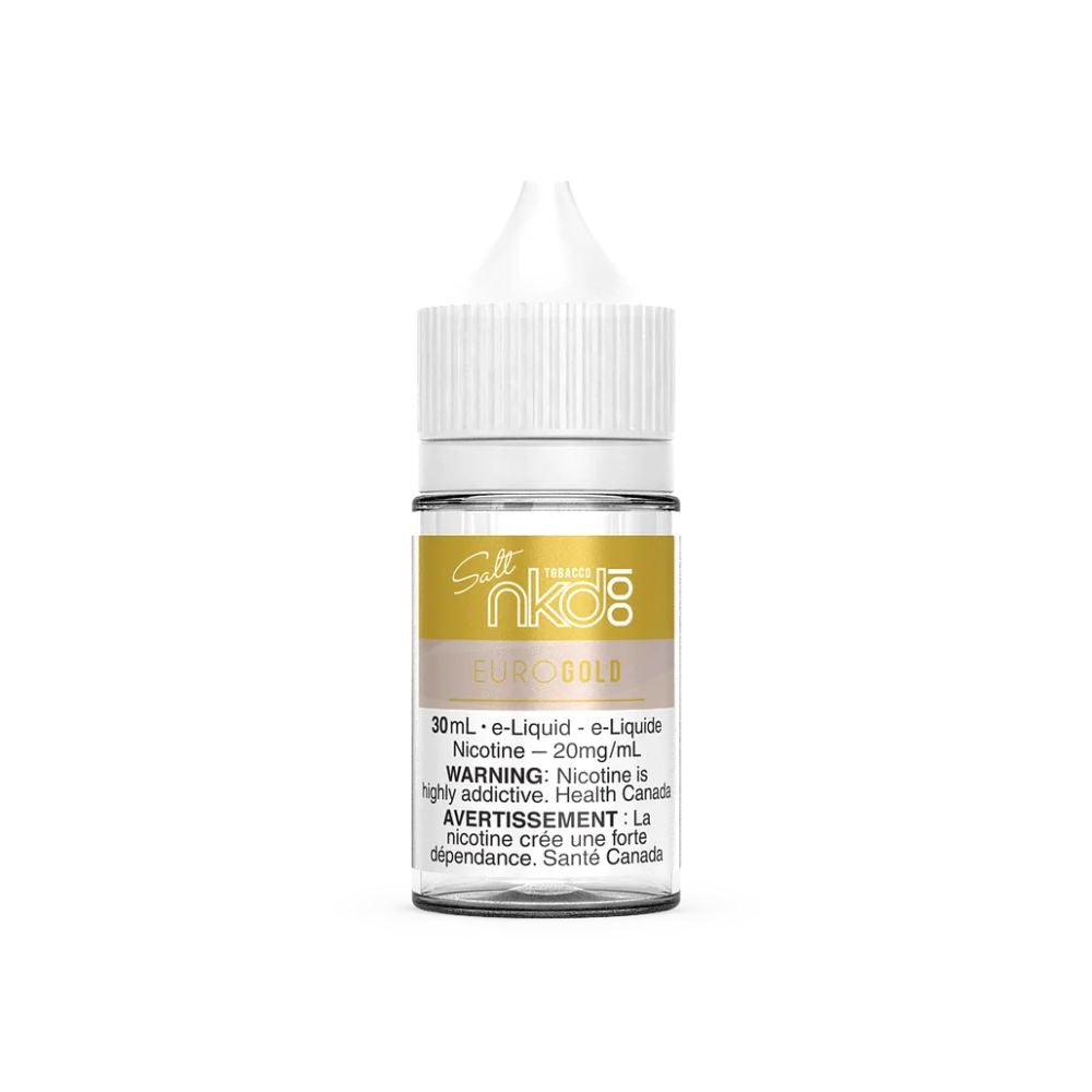 Naked 100 Salt Nic Vape Juice - Euro Gold Tobacco (30ml)