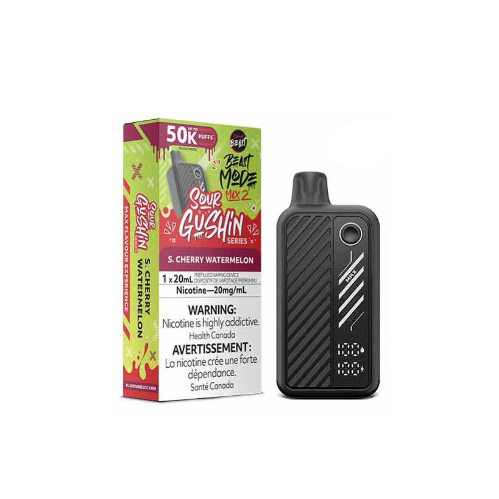 Flavour Beast Beast Mode Max 2 50K Disposable Vape - Gushin Sour Cherry Watermelon