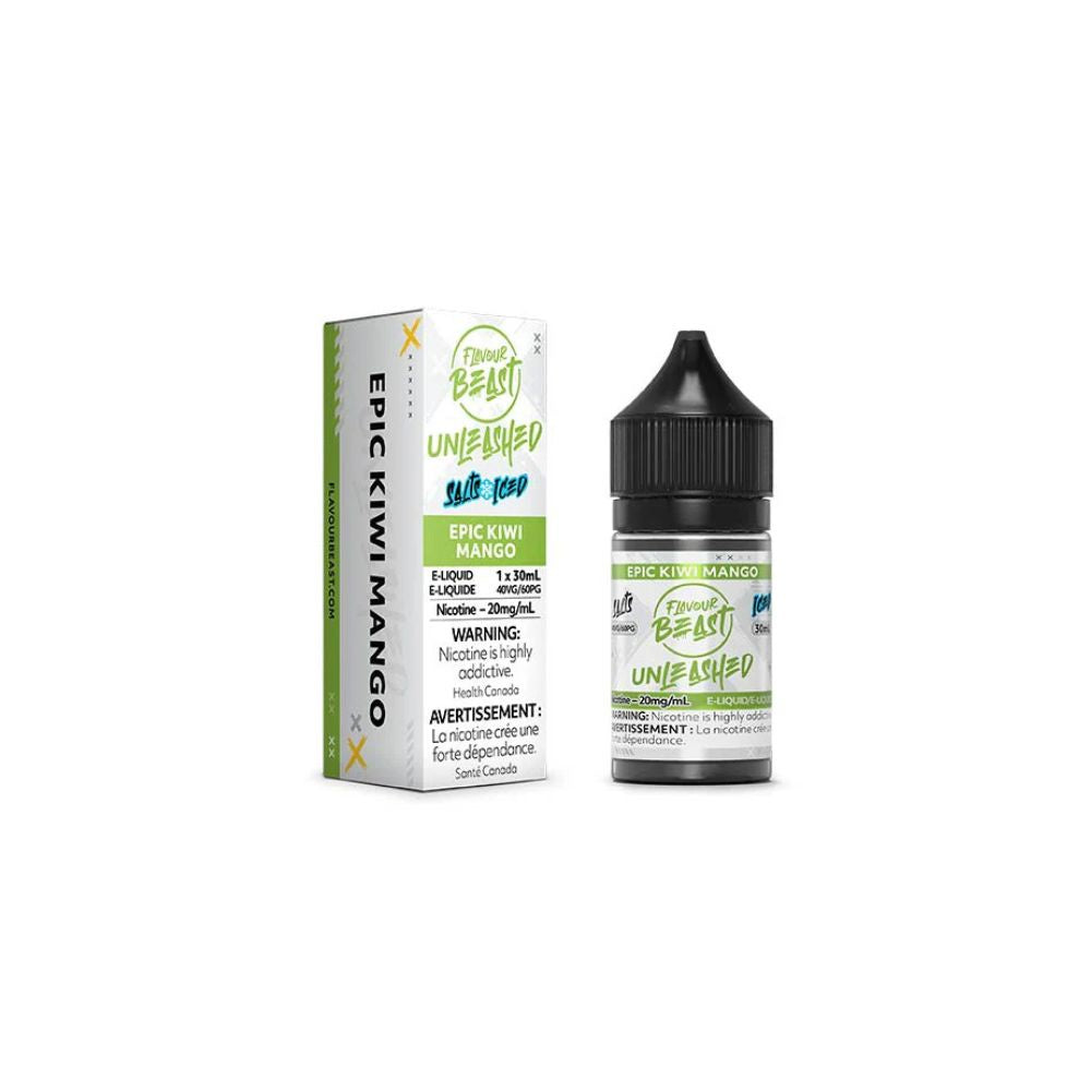 Flavour Beast Unleashed ICE Salt Nic Vape Juice - Epic Kiwi Mango (30ml)