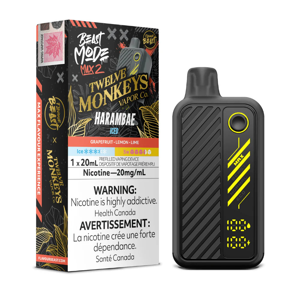 Flavour Beast Mode Max 2 Twelve Monkey Disposable Vape - Harambae Iced