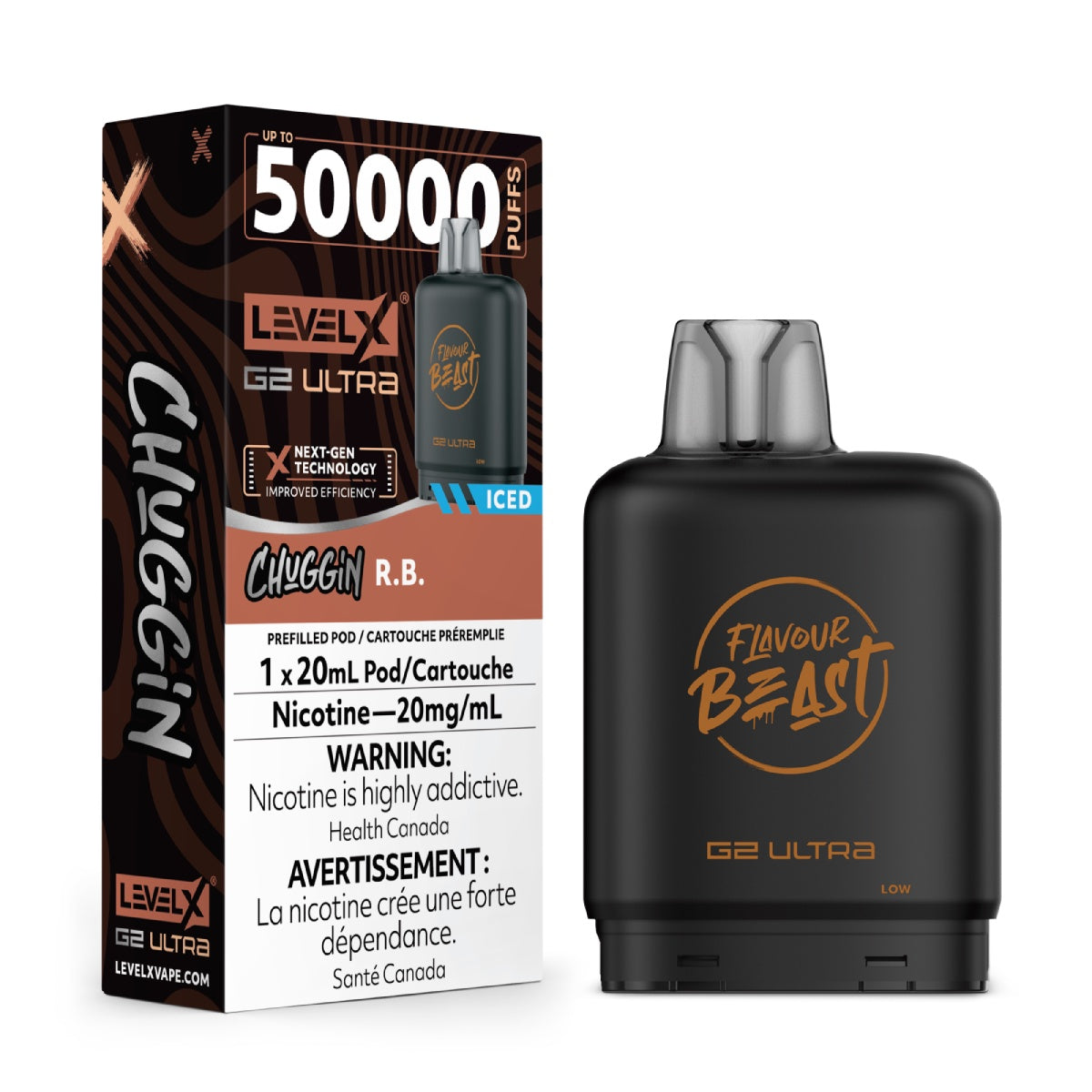 Level X Flavour Beast G2 Ultra 50K Vape Pod - Chuggin R.B.