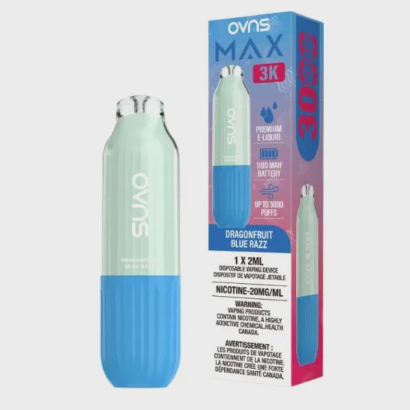 OVNS Max 3k Puffs Disposable Vape - Dragonfruit Blue Razz