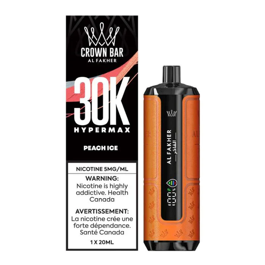 Al Fakher Crown Bar 30k HyperMax Disposable Vape - Peach Ice
