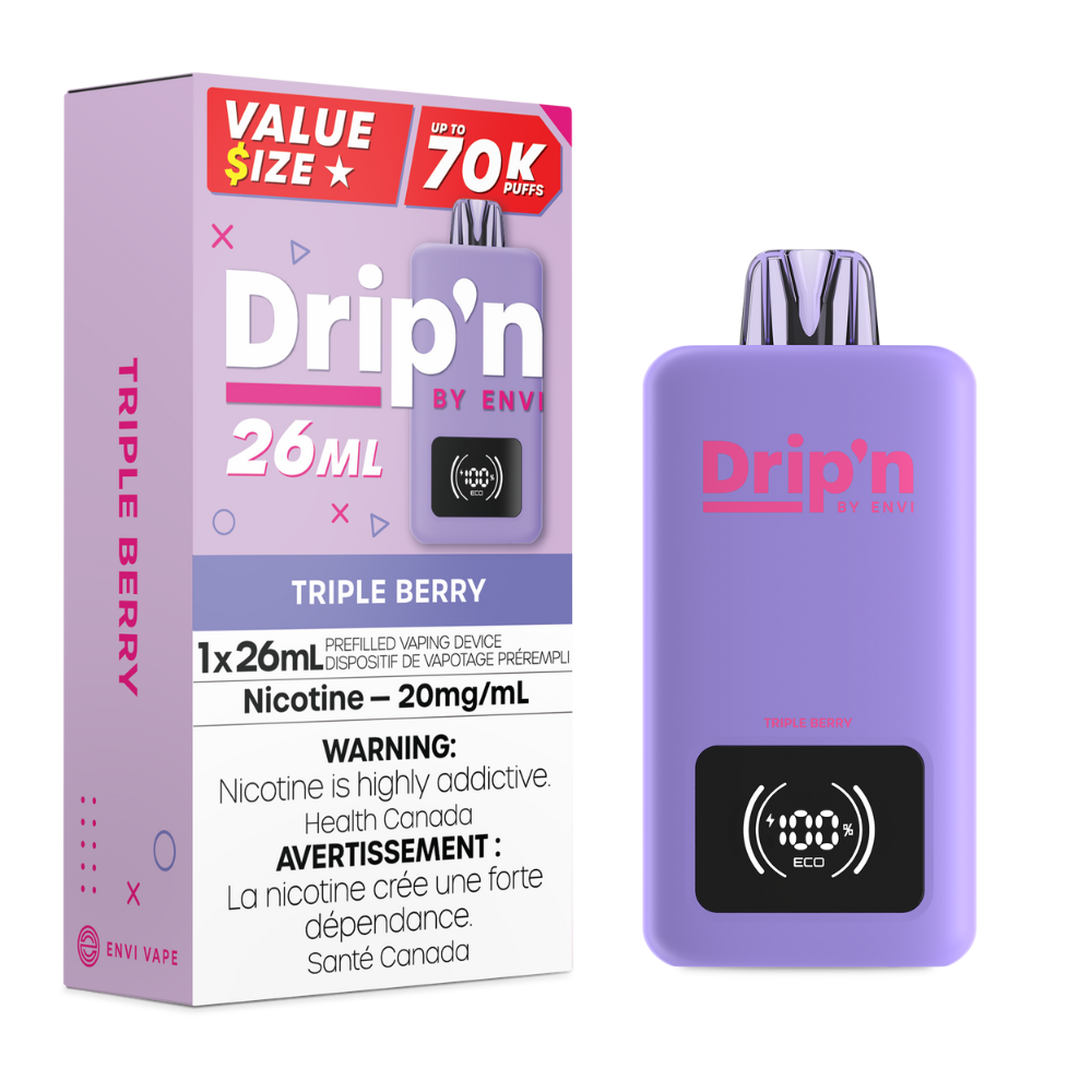Dripn By Envi 70K Disposable Vape - Triple Berry (26mL)