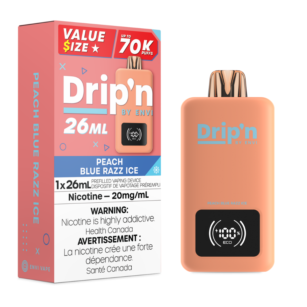 Dripn By Envi 70K Disposable Vape - Peach Blue Razz Ice (26mL)