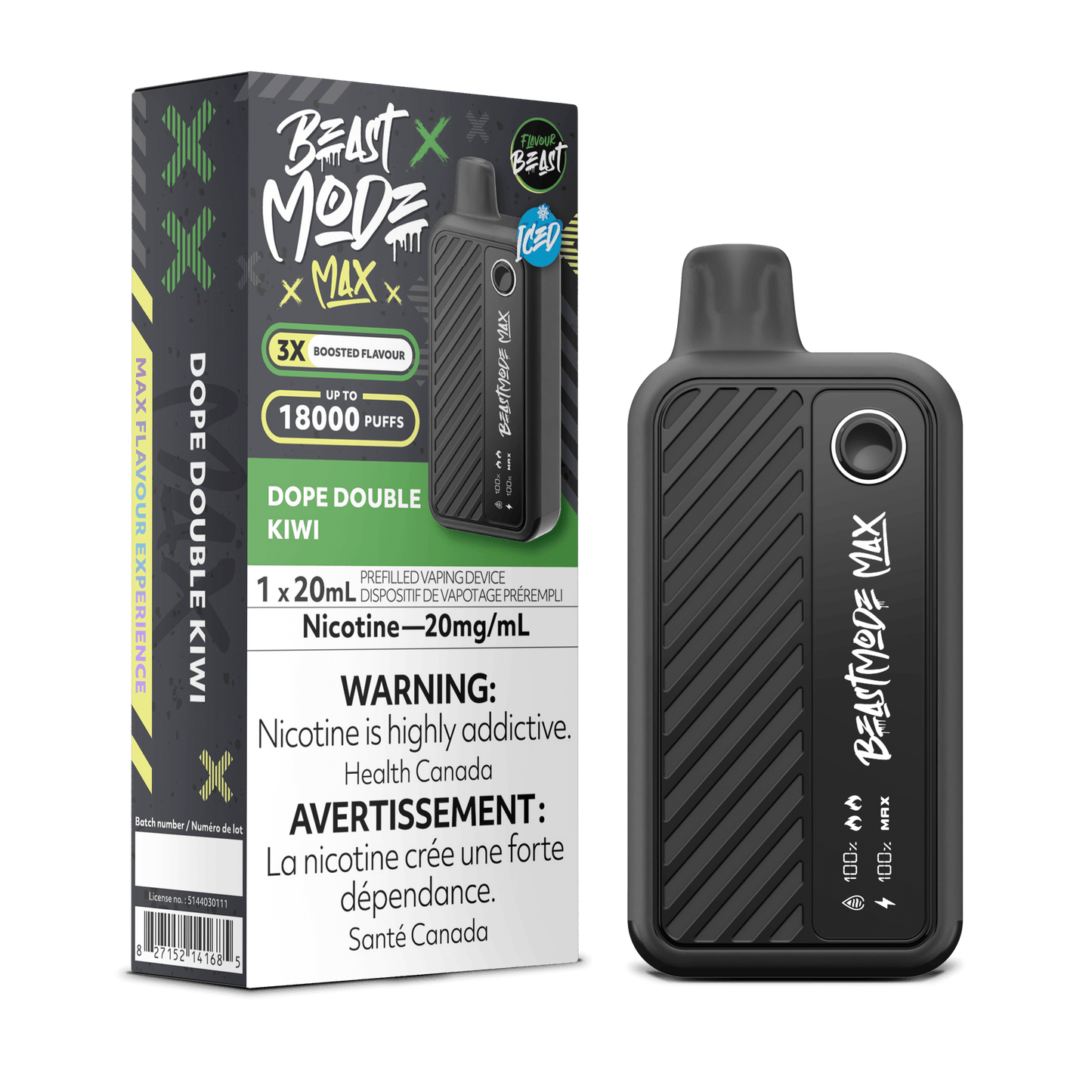 Flavour Beast Beast Mode Max 18K Disposable Vape - Dope Double Kiwi