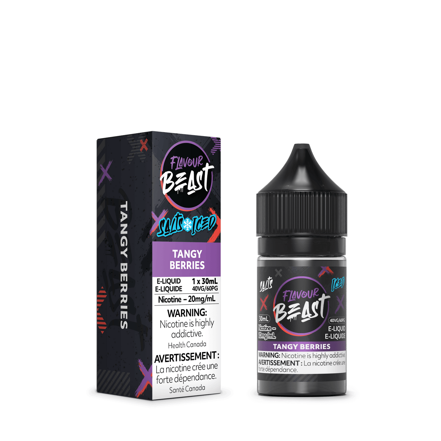 Flavour Beast Salt Nic Vape Juice - Tangy Berries Iced (30ml)