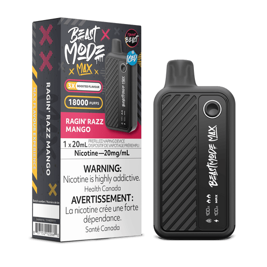Flavour Beast Beast Mode Max 18K Disposable Vape - Ragin Razz Mango Iced