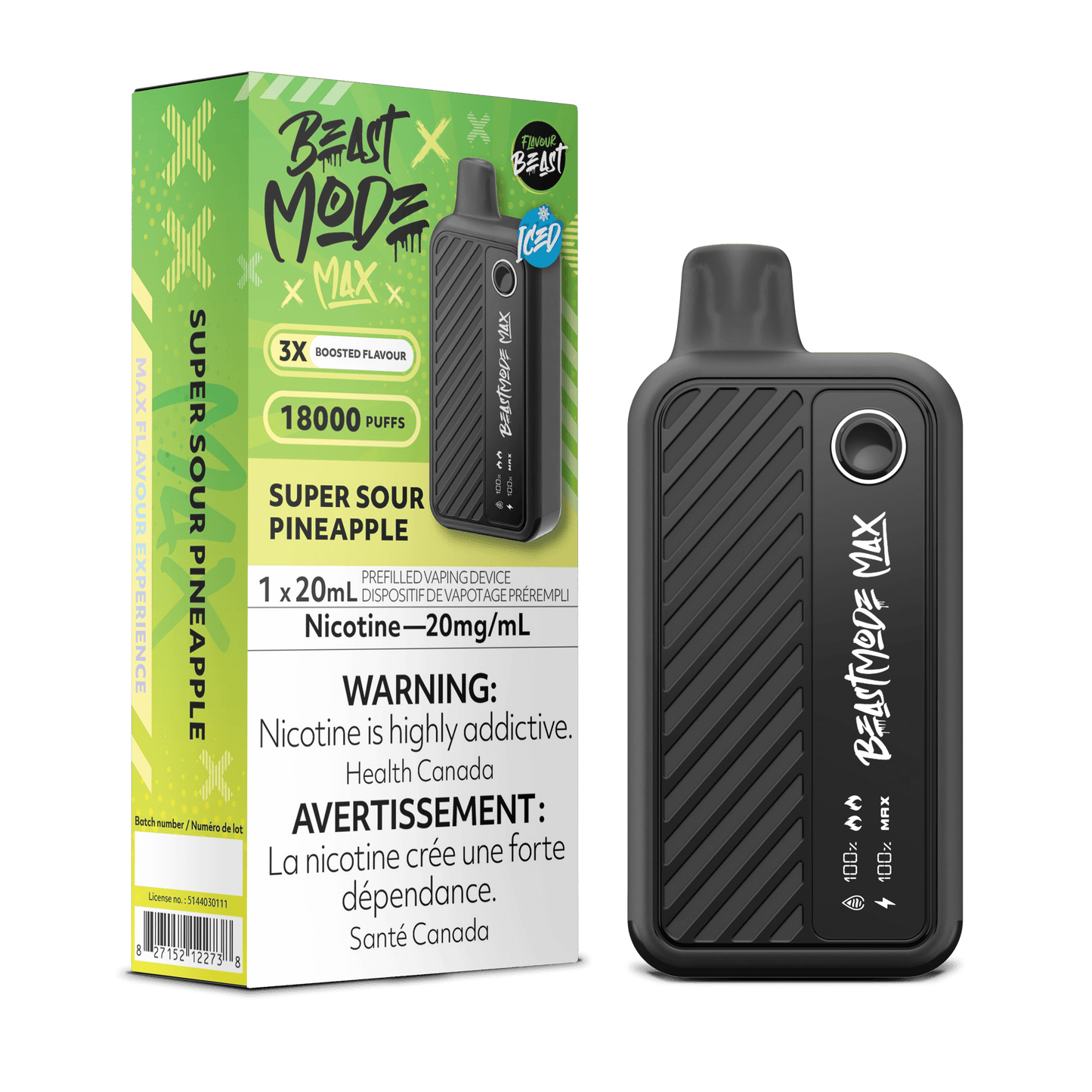 Flavour Beast Beast Mode Max 18K Disposable Vape- Super Sour Pineapple