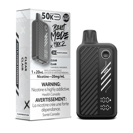 Flavour Beast Beast Mode Max 2 50K Disposable Vape - Clear
