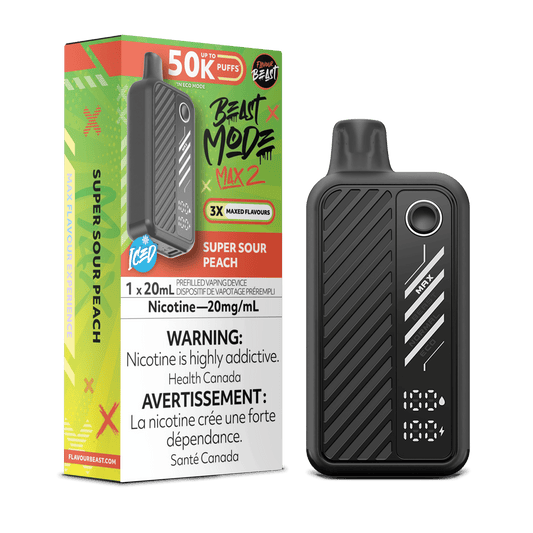 Flavour Beast Beast Mode Max 2 50K Disposable Vape - Super Sour Peach