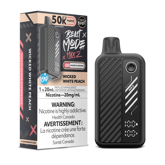Flavour Beast Beast Mode Max 2 50K Disposable Vape - Wicked White Peach