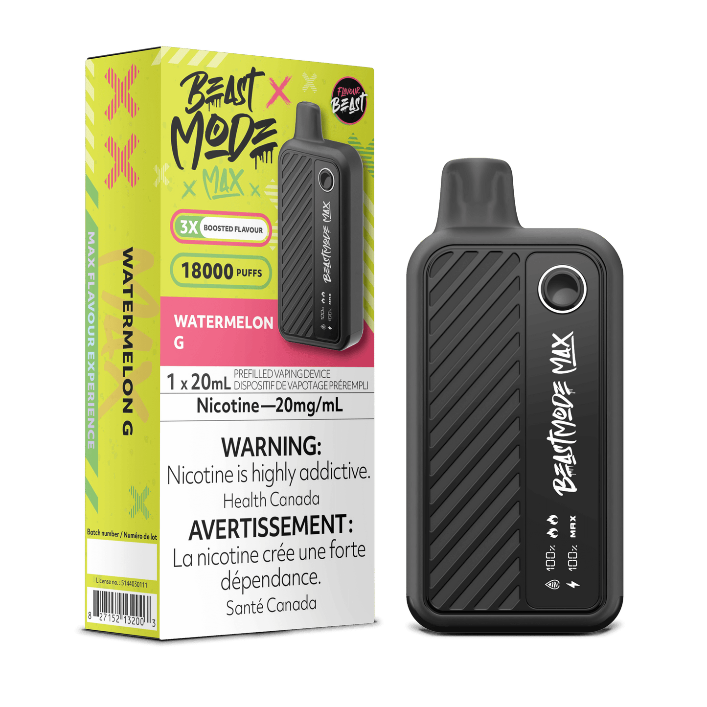 Flavour Beast Beast Mode Max 18K Disposable Vape - Watermelon G