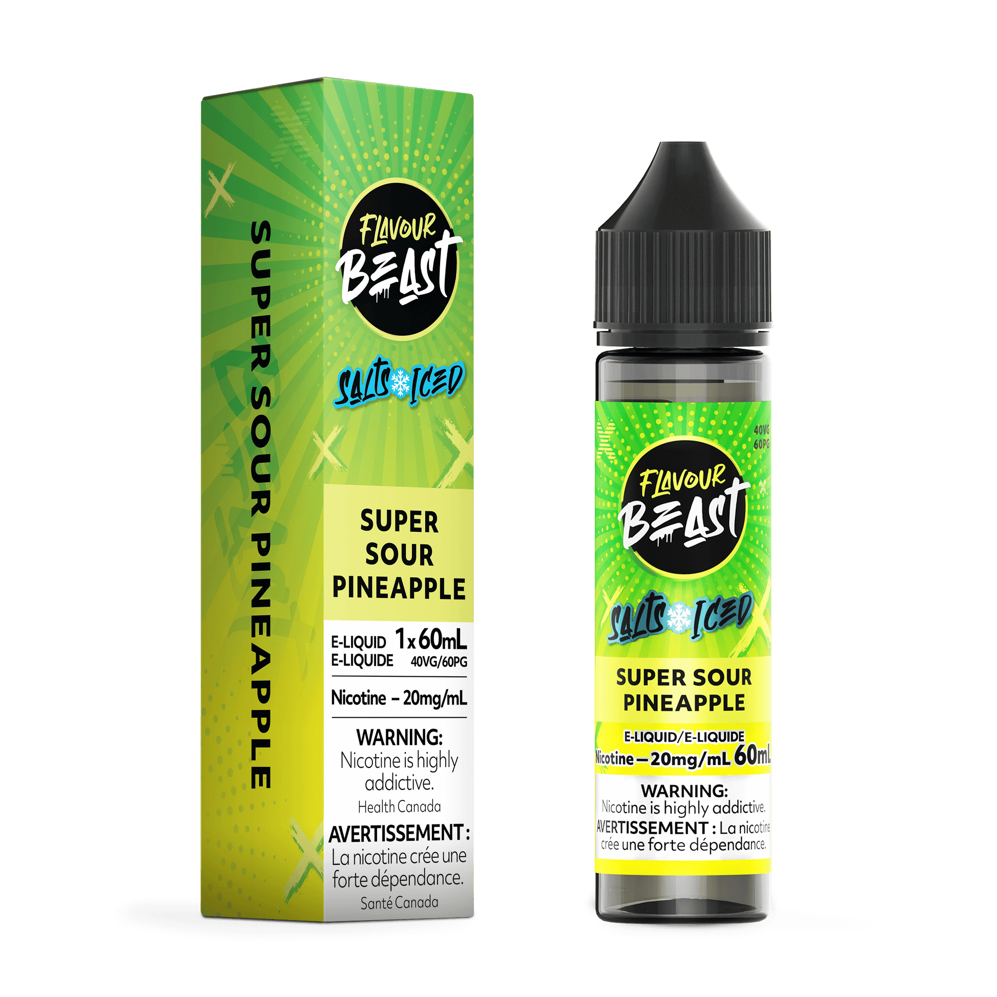 Flavour Beast Ice Salt Nic Vape Juice - Super Sour Pineapple (60ml) Vape Island Flavour Beast Ice Salt Nic Vape Juice - Super Sour Pineapple (60ml) Vape Island
