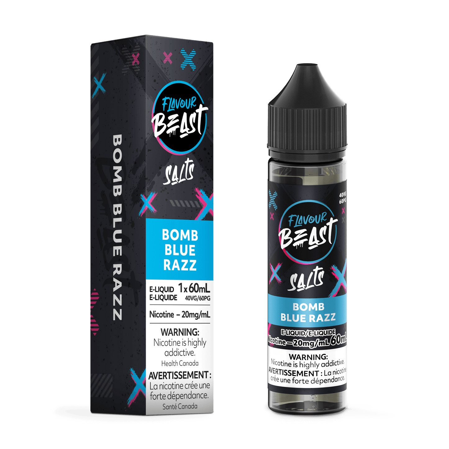 Flavour Beast Salt Nic Vape Juice - Bomb Blue Razz (60ml)