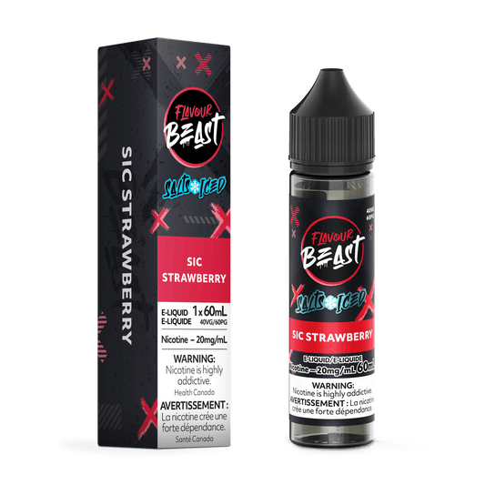Flavour Beast ICE Salt Nic Vape Juice - Sic Strawberry (60ml)