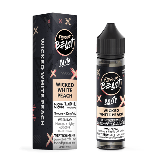 Flavour Beast Salt Nic Vape Juice - Wicked White Peach (60ml)
