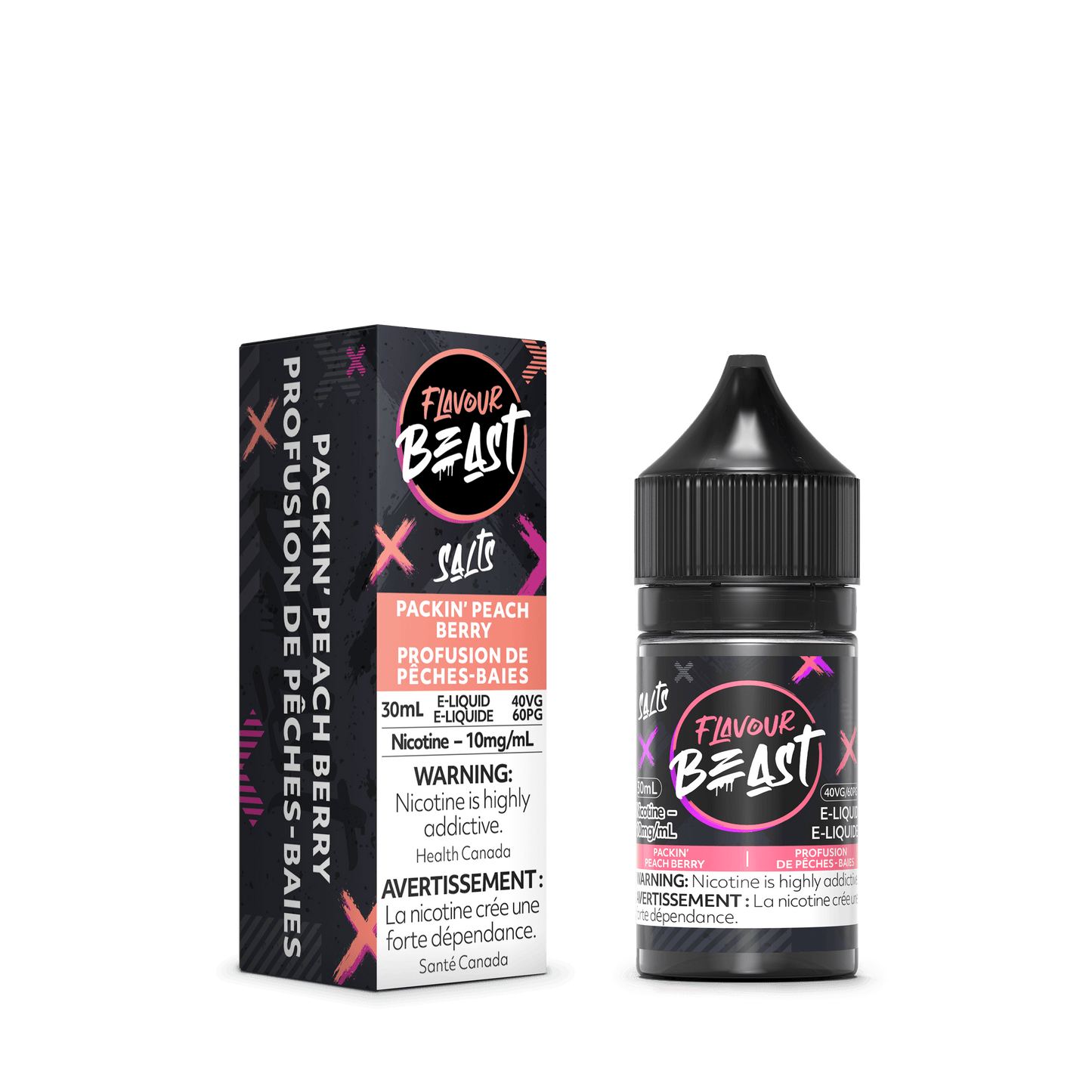 Flavour Beast Salt Nic Vape Juice - Packin Peach Berry (30ml)