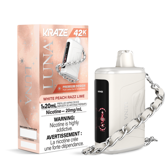 Kraze Luna Disposable Vape (42K Puffs)  - White Peach Razz Lime