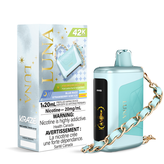Kraze Luna Disposable Vape (42K Puffs)  - Blue Razz Strawberry Kiwi Ice