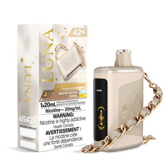 Kraze Luna Disposable Vape (42K Puffs) - White Cocoa Swirl