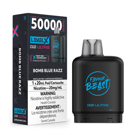 Level X Flavour Beast G2 Ultra 50K Vape Pod - Bomb Blue Razz