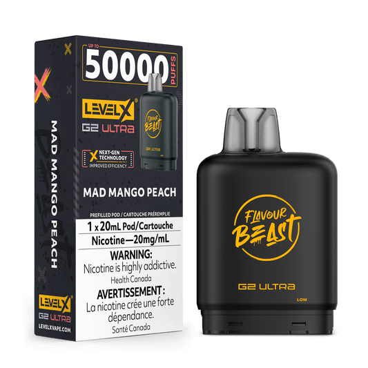 Level X Flavour Beast G2 Ultra 50K Vape Pod - Mad Mango Peach