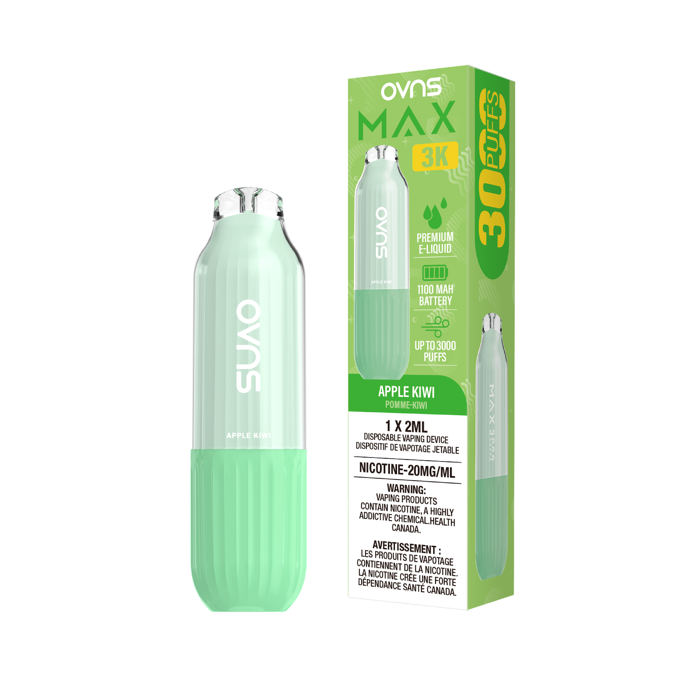 OVNS Max 3k Puffs Disposable Vape - Apple Kiwi