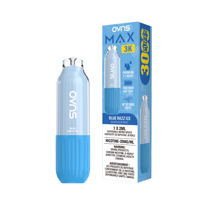 OVNS Max 3k Puffs Disposable Vape - Blue Razz Ice
