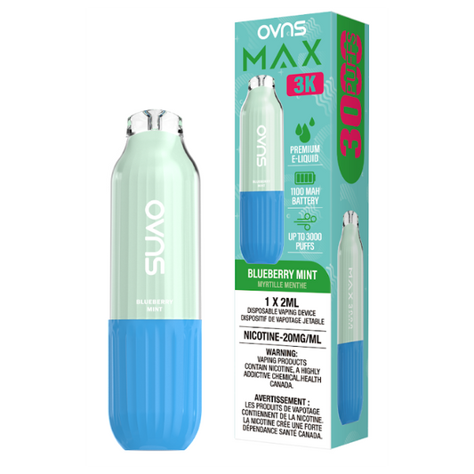 OVNS Max 3k Puffs Disposable Vape - Blueberry Mint