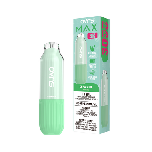 OVNS Max 3k Puffs Disposable Vape - Chew Mint