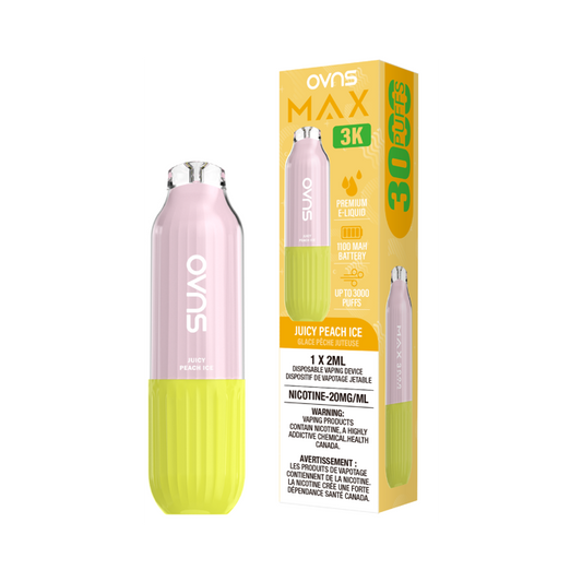 OVNS Max 3k Puffs Disposable Vape - Juicy Peach Ice