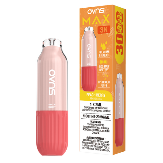 OVNS Max 3k Puffs Disposable Vape - Peach Berry
