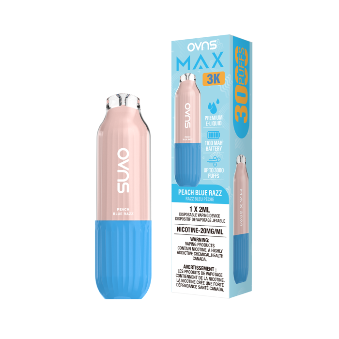 OVNS Max 3k Puffs Disposable Vape - Peach Blue Razz