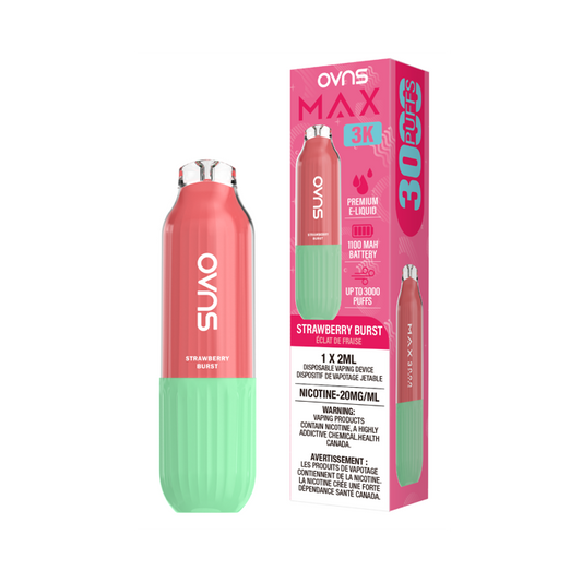 OVNS Max 3k Puffs Disposable Vape - Strawberry Brust