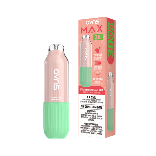 OVNS Max 3k Puffs Disposable Vape - Strawberry Peach Mint