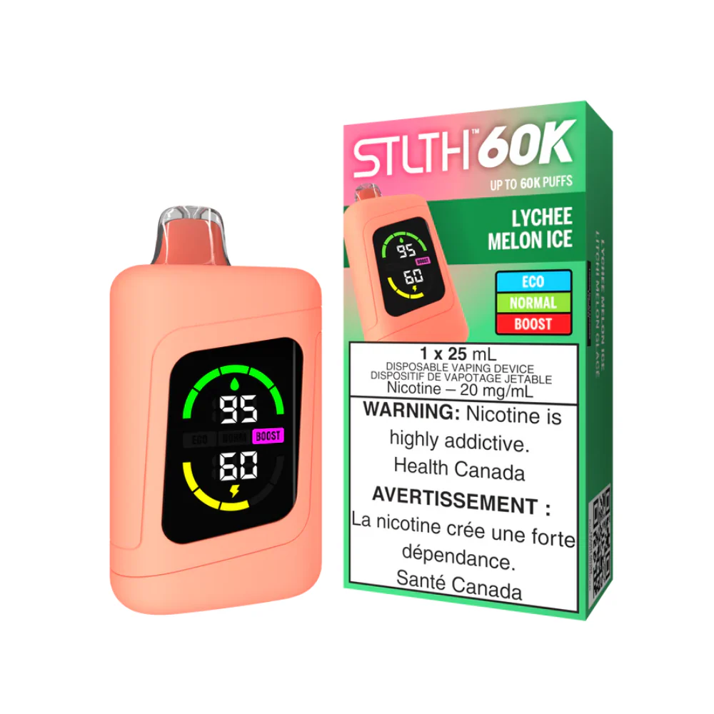 STLTH 60K Disposable Vape (25mL) - Lychee Melon Ice
