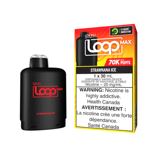 STLTH 70k Loop Max Pre-filled Vape Pod - Strawnana Ice