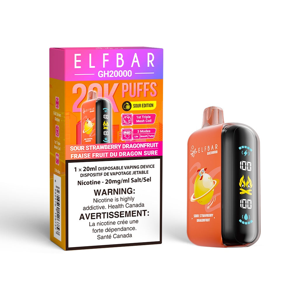Elf Bar GH20000 Disposable Vape - Sour Strawberry Dragonfruit