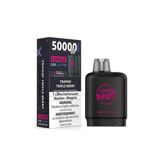 Level X Flavour Beast G2 Ultra 50K Vape Pod - Trippin' Triple Berry